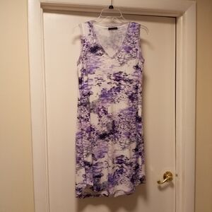 Nally & Millie purple watercolor sleeveless tank Dress size S NWT  /B19
